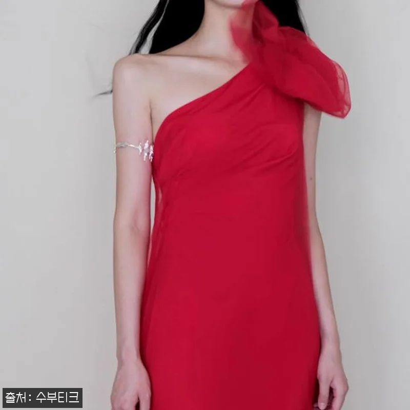 원숄더 플라워 레드 신부 웨딩촬영 드 관련 이미지 4