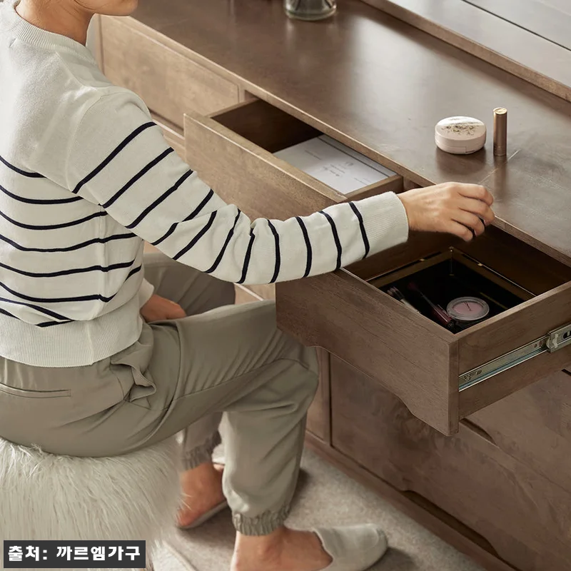 고무나무 원목 로렌 3단 와이드 화장 관련 이미지 4