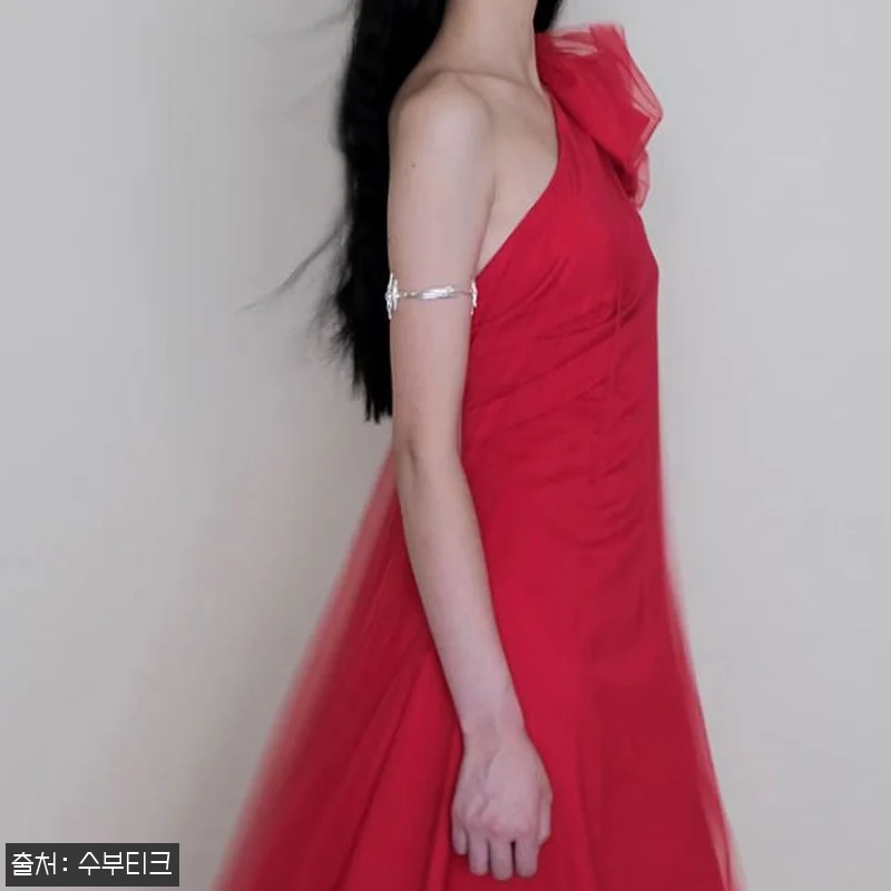 원숄더 플라워 레드 신부 웨딩촬영 드 관련 이미지 6