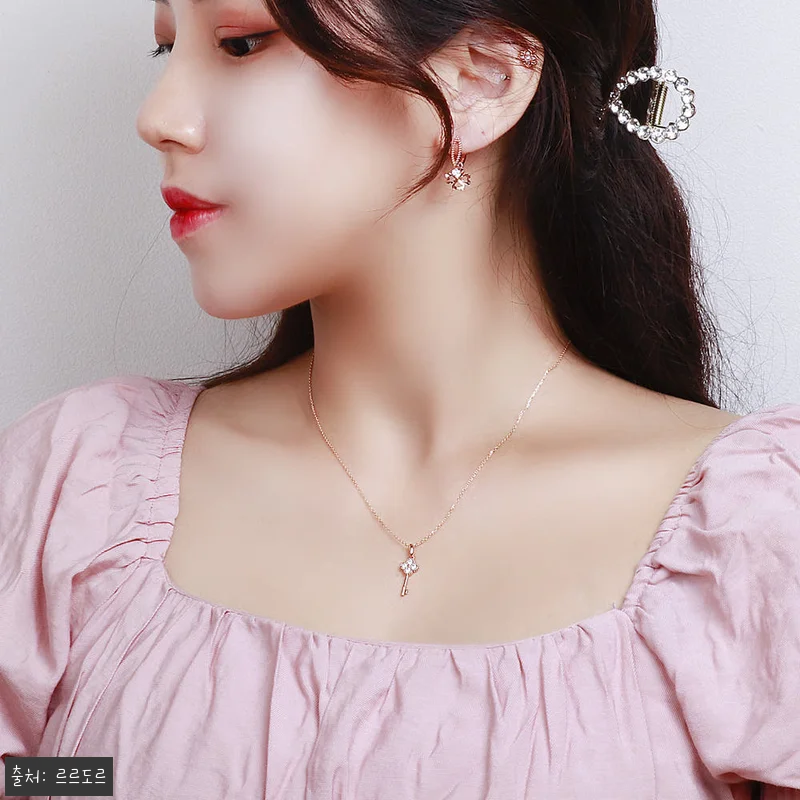 14k 18k 큐빅 네잎 클로버 열쇠 관련 이미지 6