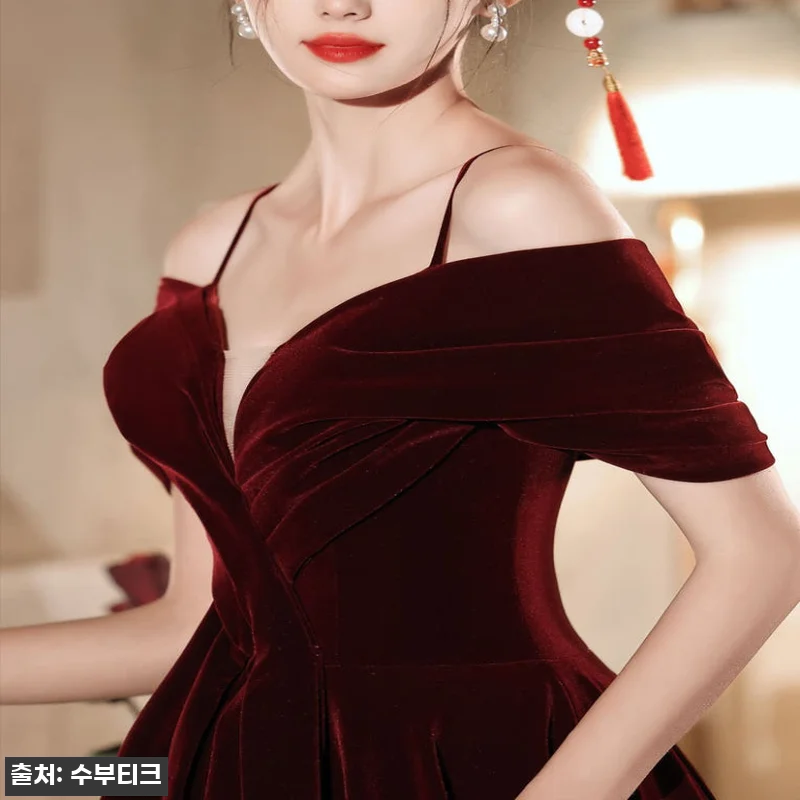 벨벳 오프숄더 스냅촬영드레스, 연주회 관련 이미지 6