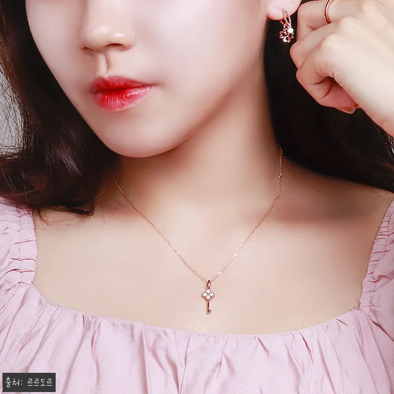 14k 18k 큐빅 네잎 클로버 열쇠 관련 이미지 7