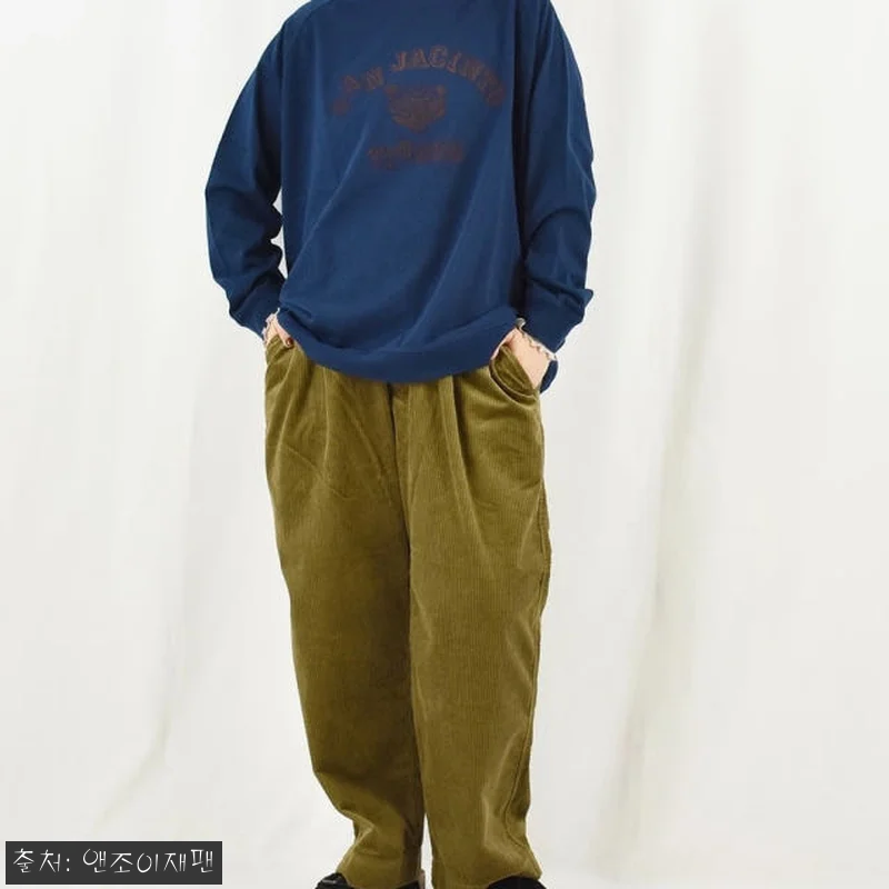 단톤 코듀로이 이지 크롭 여성 팬츠 관련 이미지 9