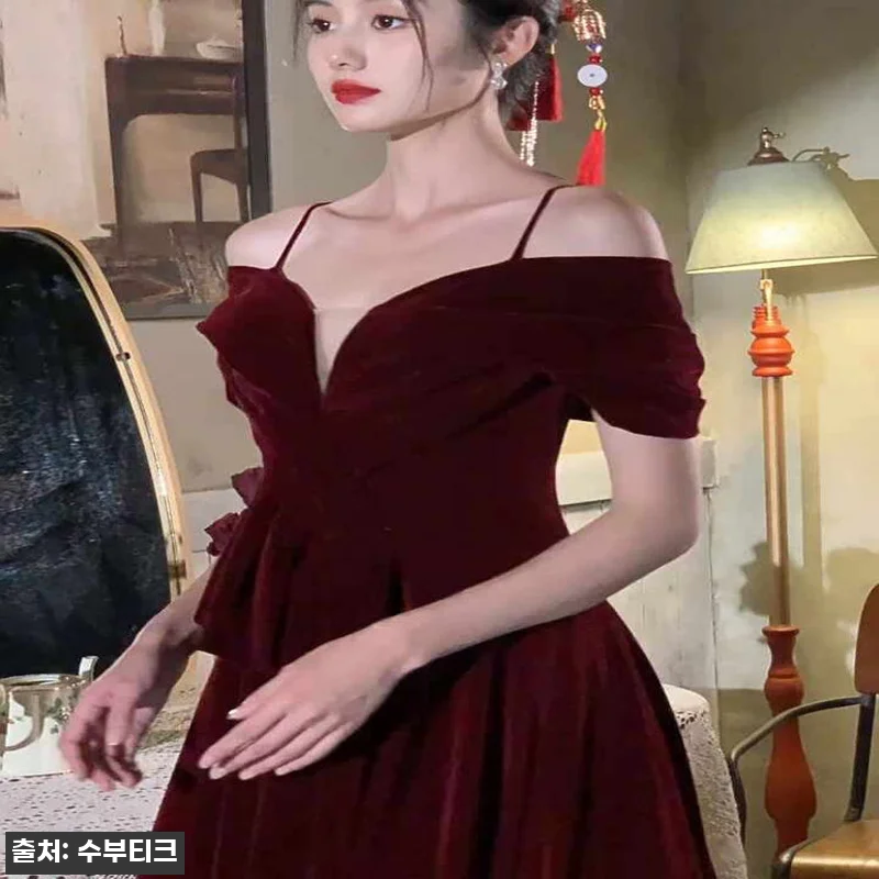 벨벳 오프숄더 스냅촬영드레스, 연주회 관련 이미지 9