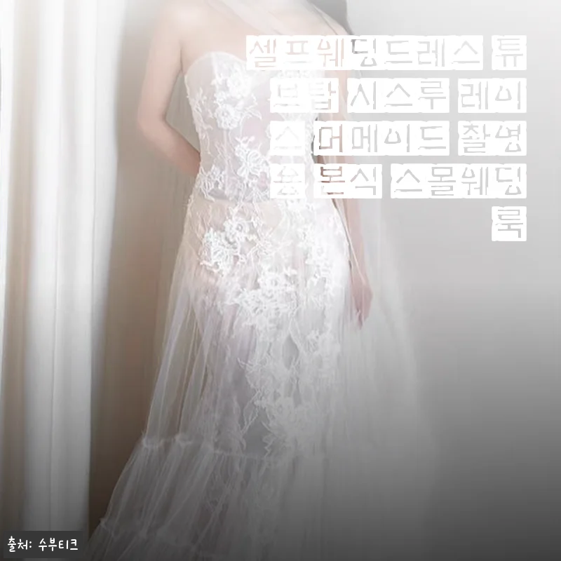 셀프웨딩드레스 튜브탑 시스루 레이스 머메이드 촬영용 본식 스몰웨딩룩 사용후기