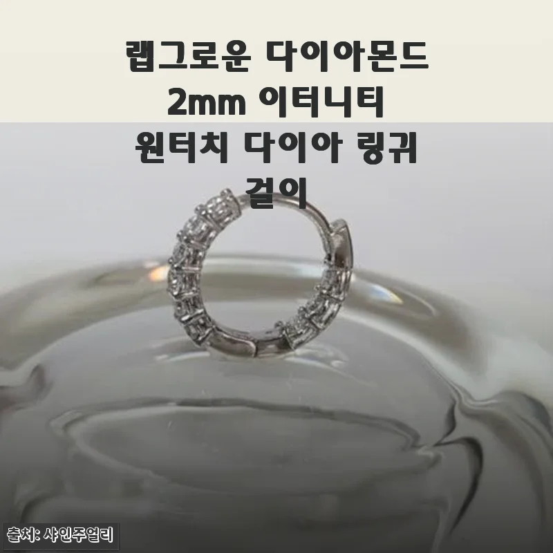 랩그로운 다이아몬드 2mm 이터니티 원터치 다이아 링귀걸이 사용후기