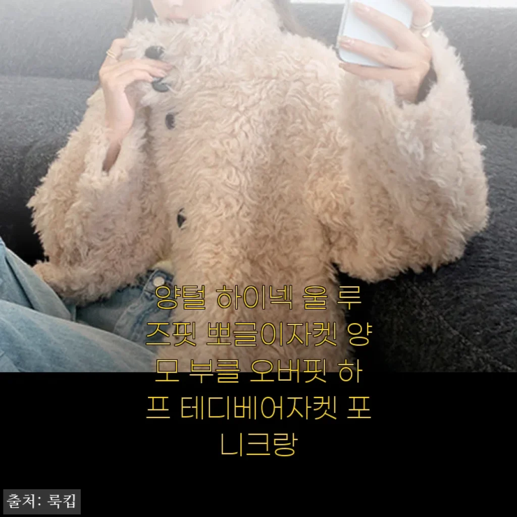 양털 하이넥 울 루즈핏 뽀글이자켓 후기 - 포근함과 스타일을 동시에