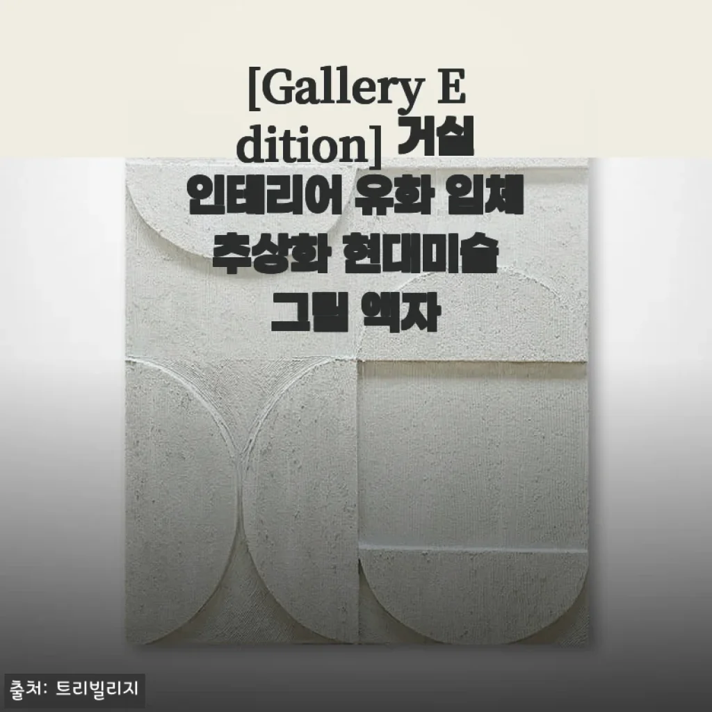 [Gallery Edition] 거실인테리어 유화 입체 추상화 현대미술 그림 액자 사용후기