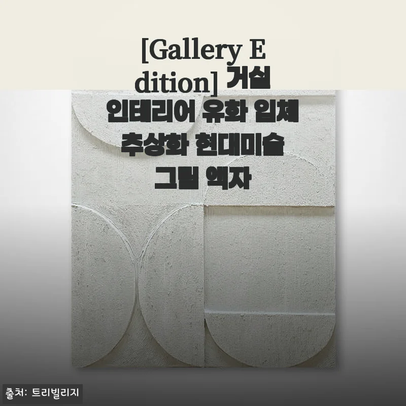 [Gallery Edition] 거실인테리어 유화 입체 추상화 현대미술 그림 액자 사용후기