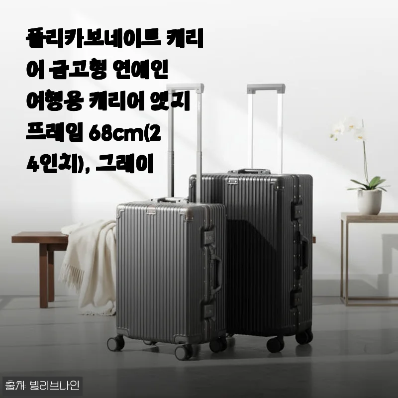 폴리카보네이트 캐리어 금고형 연예인 여행용 캐리어 엣지프레임 68cm 사용후기