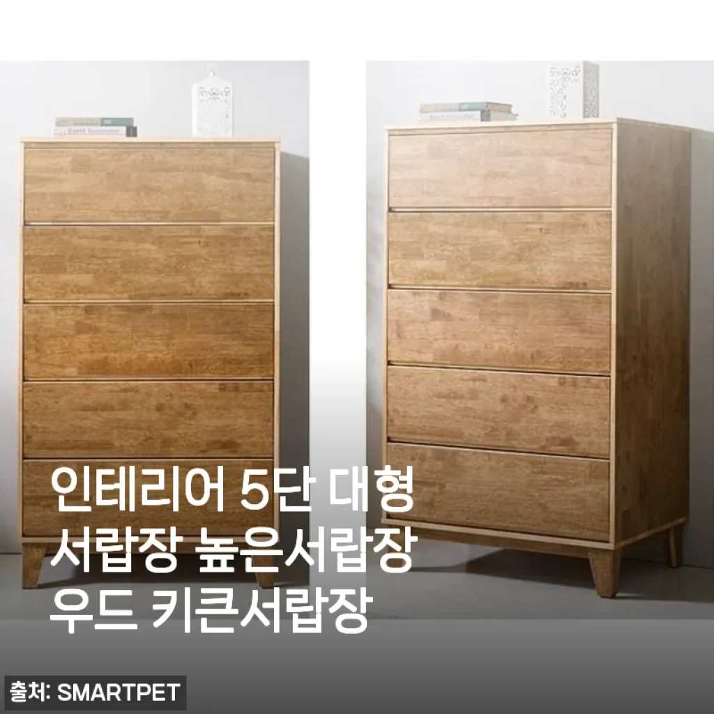 인테리어 5단 대형서랍장 사용후기: 실용성과 디자인 모두 만족스러운 키큰서랍장
