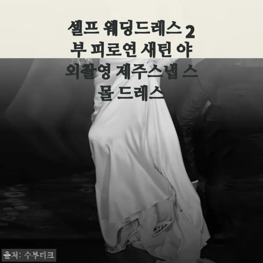 셀프 웨딩드레스 2부 피로연 새틴 야외촬영 제주스냅 스몰 드레스 사용후기