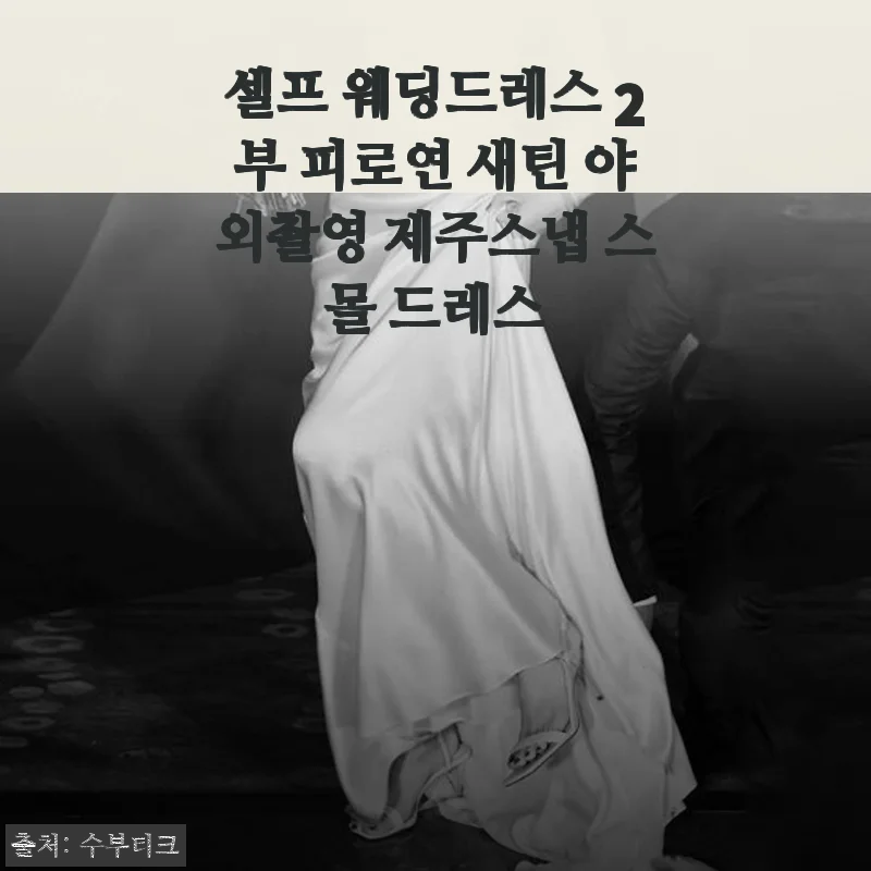 셀프 웨딩드레스 2부 피로연 새틴 야외촬영 제주스냅 스몰 드레스 사용후기