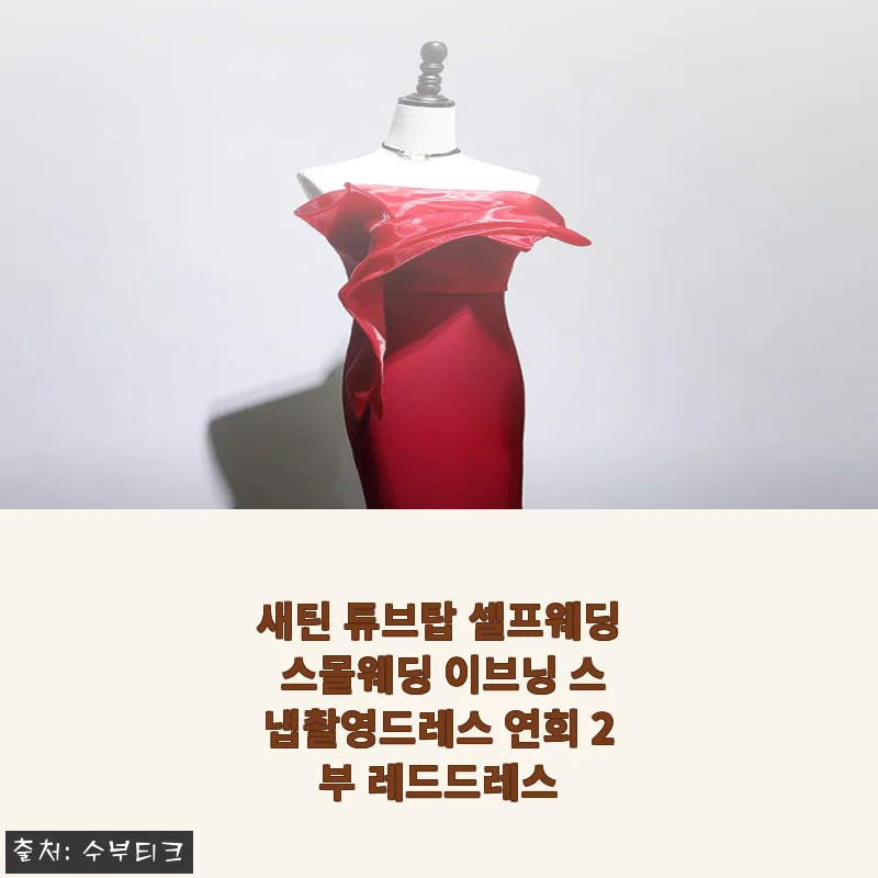 새틴 튜브탑 셀프웨딩 드레스 사용 후기와 구매 가이드
