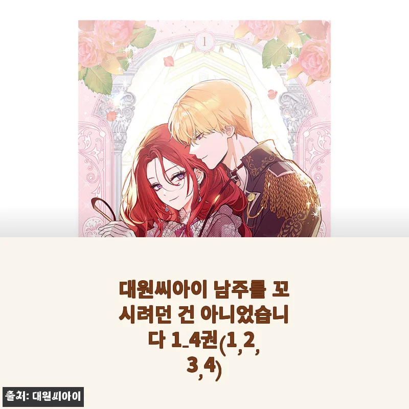 대원씨아이 남주를 꼬시려던 건 아니었습니다 1-4권 세트 사용후기