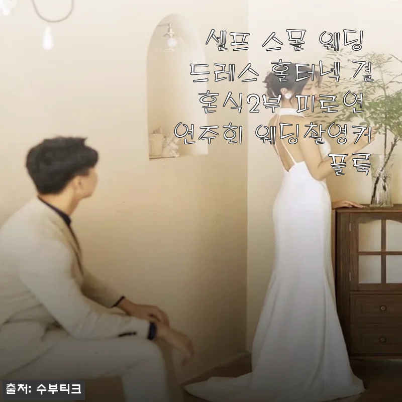 셀프 스몰 웨딩 드레스 홀터넥 사용후기와 상세 소개