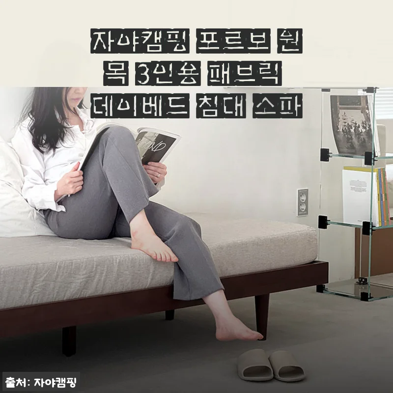 자야캠핑 포르보 원목 3인용 패브릭 데이베드 침대 소파 사용후기