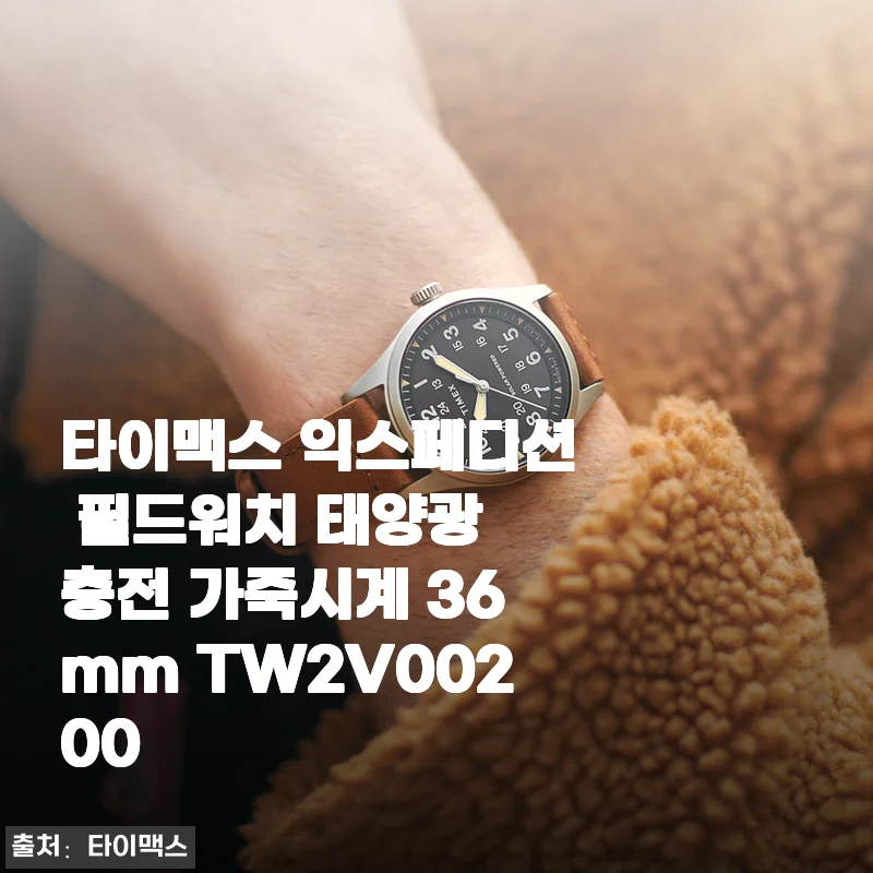 타이맥스 익스페디션 필드워치 태양광 충전 가죽시계 36mm TW2V00200 사용후기