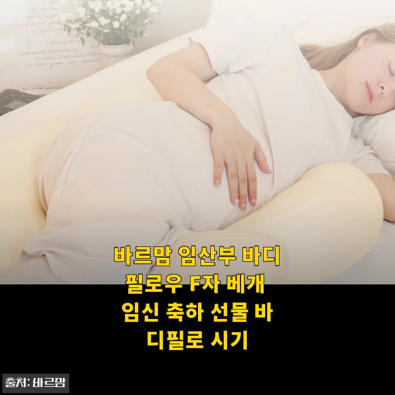 바르맘 임산부 바디필로우 F자 베개 사용후기: 임신 중 편안한 숙면을 위한 선택