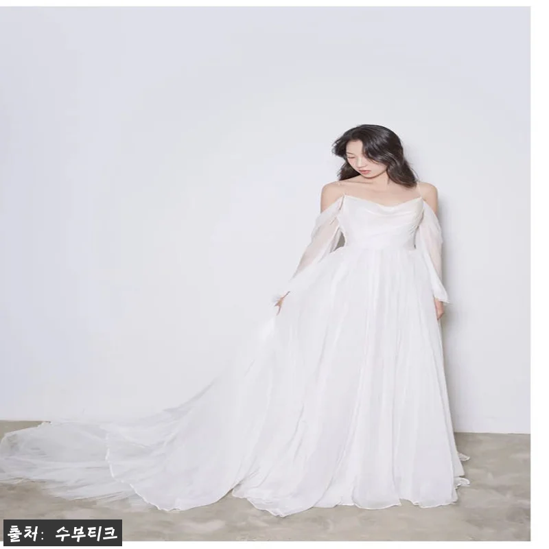 셀프웨딩촬영의 완성, 긴팔 오프숄더 관련 이미지 2