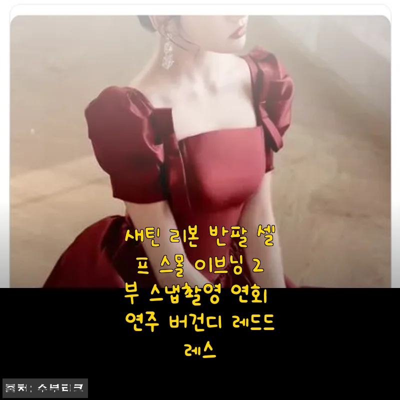 버건디 레드 드레스로 완성한 셀프 스몰 웨딩, 새틴 리본 반팔 2부 스냅 후기