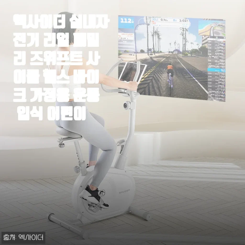 날씨도 변덕스럽고 미세먼지도 심한 요즘, 거실 한켠에 놓고 온가족이 쓰는 엑사이더 실내자전거 후기