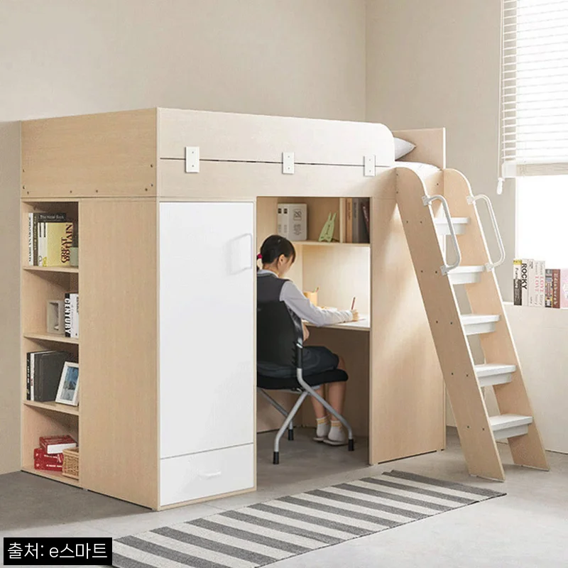 하우스 수납 옷장 책상 서랍장 올인원 성인 2층 벙커침대, 좁은 방 공간 고민에 눈여겨볼 이슈템
