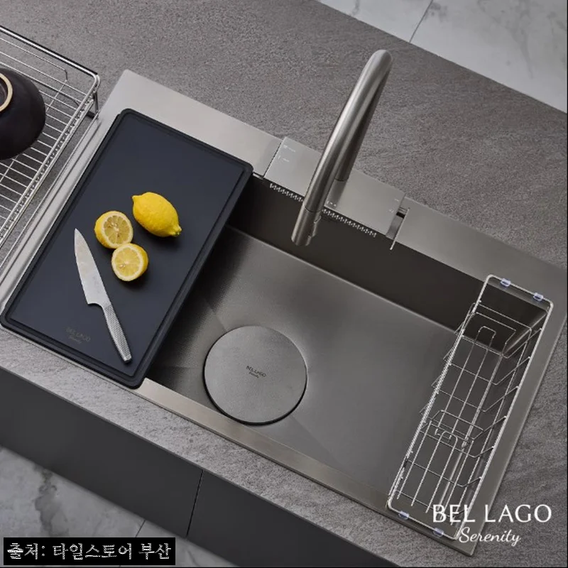 [NEW] 벨라고 세레니티 BLS-858 프리미엄 엠보 코팅 사각싱크볼 풀세트, 주방 분위기 바꾸는 이슈템