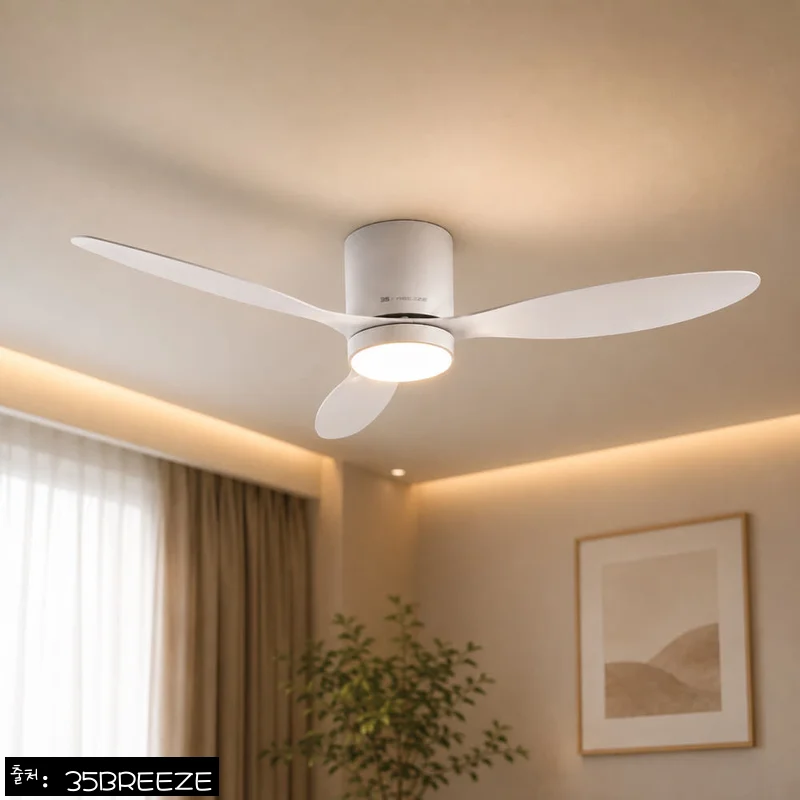 35브리즈 제트 LED 조명 실링팬 132cm 52인치, 53% 할인 중이라 눈여겨본 슬림 실링팬