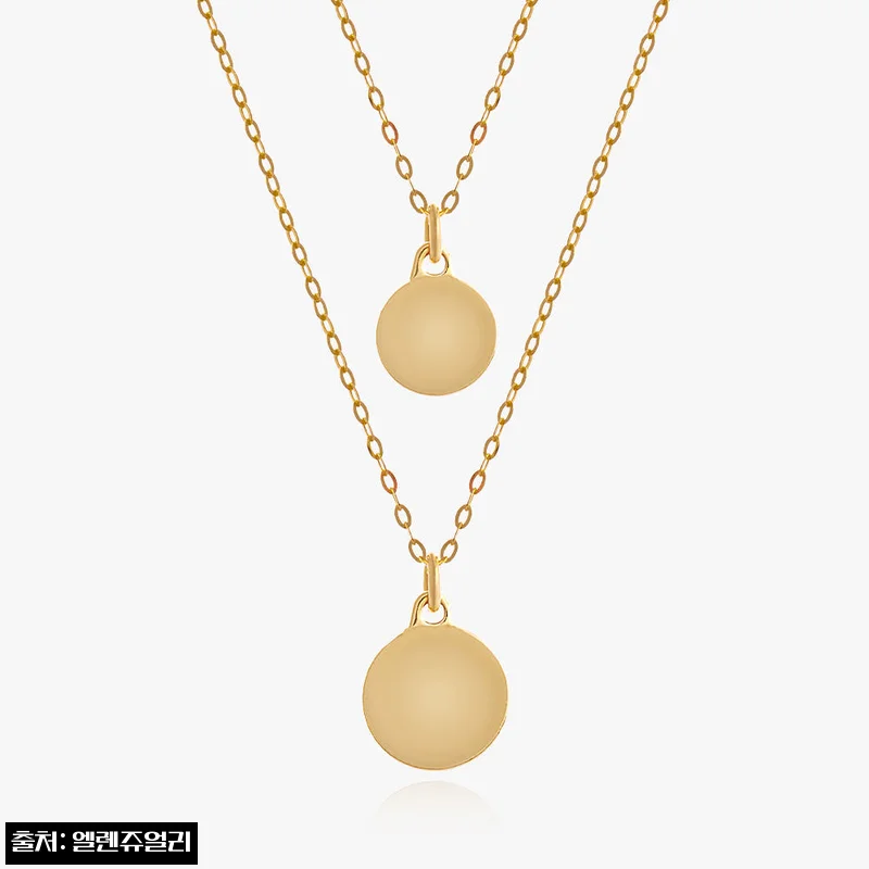 14K 이니셜 코인 금 목걸이 8mm·10mm, 심플한데 선물 느낌 제대로 나는 데일리 주얼리