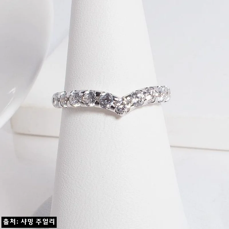 다이아 가드링 2.5미리 11개 위시본 반지, 결혼기념일 선물로 눈여겨본 레이어드 링
